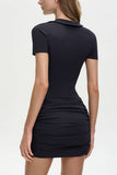 Collared Zip-Front Romper