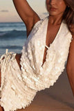 Halter Sequin Skirt Set