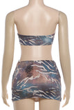 Cutout Snake Print Mini Dress