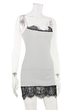 Lace Trim Bodycon Mini Dress