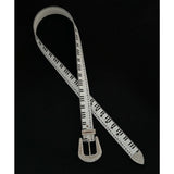 Piano Key Rhinestone Buckle Belt