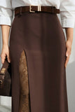 Side-Slit Lace Skirt