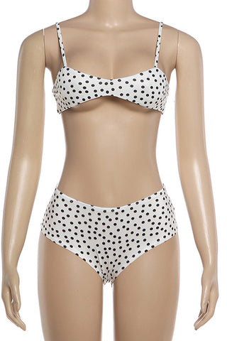 Polka Dot Bikini Set with Cover-Up