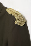 Braided Epaulet Military Crop Jacket