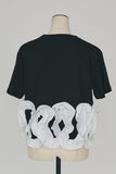 Ruffle-Accented Casual T-Shirt