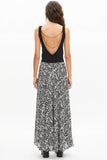 Wild Print Asymmetrical Maxi Skirt