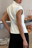 Mandarin Collar Frog Closure Top