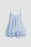 Polka Dot Ruffle Spaghetti Strap Cami