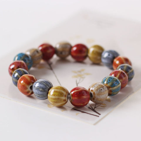 Glazed Beaded Bracelet