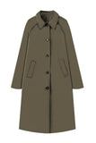 Plaid Lining Notched Collar Trench Coat