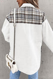 Plaid Patchwork Button-Front Jacket