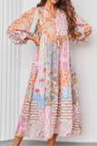 Flowy Patchwork Vacation Dress