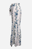 High-Waist Floral Wide-Leg Pants