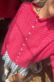Striped Button-Front Long Sleeve Cardigan