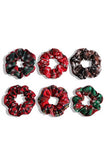 Plaid Snowflake Print Scrunchie