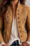 Vintage Floral Detail Military Jacket