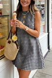Sleeveless Gingham Dress