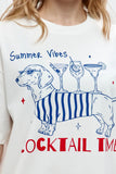 Graphic Print Crew Neck Short Sleeve Tee