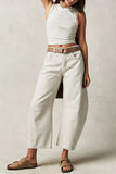 High-Waist Paneled Baggy Jeans