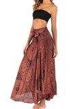 Mandala Print Tie-Waist Midi Dress