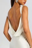 Satin Cowl Neck Mermaid Maxi Dress