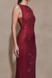 Sequin Sleeveless Bodycon Maxi Dress