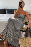Striped Spaghetti Strap Maxi Dress