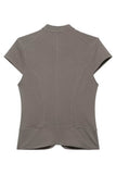 Military Shoulder Detail Zip Vest