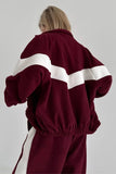 Colorblock Zip-Up Hoodie and Pants Activewear Set