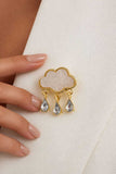 Floral Bow and Cloud Brooch
