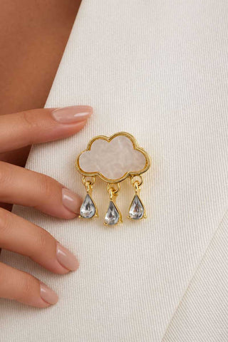 Floral Bow and Cloud Brooch