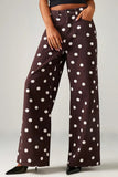 Polka Dot Wide-Leg Jeans