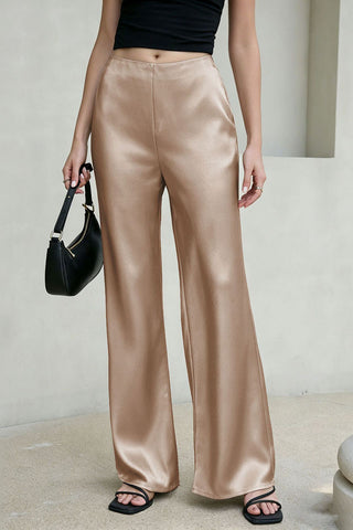 High-Waist Wide-Leg Casual Pants