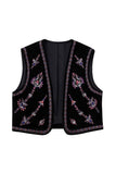 Floral Piping Trim Vest