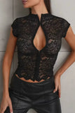 Keyhole Lace Tank Top