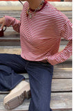Striped Long Sleeve Crew Neck T-Shirt