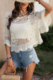 Scalloped Crochet Blouse