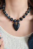 Heart Pendant Beaded Necklace