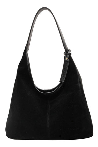 Slouchy Suede Hobo Shoulder Bag