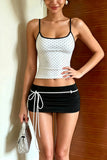 Strappy Top and Ruched Skirt Set