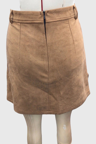 Asymmetrical Fringe Mini Skirt