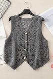 Button-Front Crochet Vest