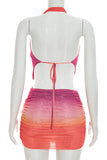 Colorful Halter Dress