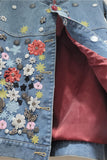 Sequin Floral Denim Jacket