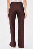 Satin Smocked Waist Wide-Leg Casual Pants