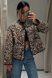 Animal Print Button Front Jacket