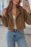Fringe Lapel Button-Front Jacket