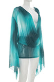 Draped Neck Skirt Set