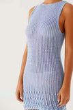 Sleeveless Mesh Vacation Dress