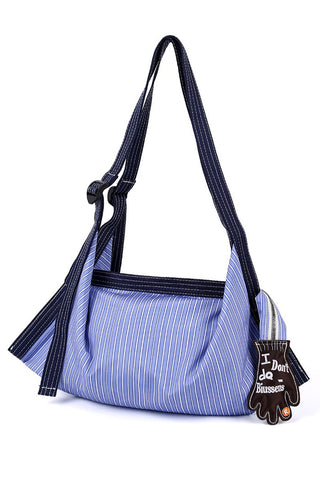Plaid and Striped Foldable Tote Bag